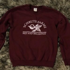 Maroon Schrute Farms Bed and Breakfast Sweater